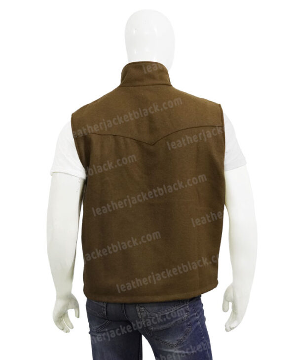 Yellowstone Season 3 Kevin Costner Beige Wool Vest Yellowstone Season 3 Kevin Costner Beige Wool Vest