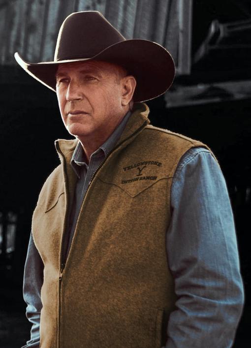 Yellowstone Season 3 Kevin Costner Beige Wool Vest Yellowstone Season 3 Kevin Costner Beige Wool Vest
