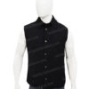  	Yellowstone John Dutton Quilted Black Cotton Vest