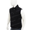  	Yellowstone John Dutton Quilted Black Cotton Vest