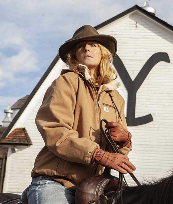 Yellowstone Kelly Reilly Cotton Bomber Jacket Yellowstone Kelly Reilly Cotton Bomber Jacket