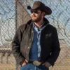  	The Yellowstone Rip Wheeler Black Cotton Jacket