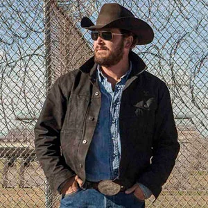  	The Yellowstone Rip Wheeler Black Cotton Jacket