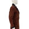  	Monica Dutton Yellowstone Suede Leather Brown Coat