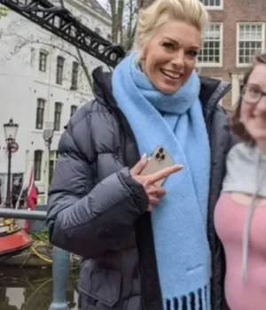  	Ted Lasso Rebecca Welton Gray Puffer Coat