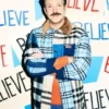  	Jason Sudeikis Ted Lasso Multicolor Quilted Check Jacket