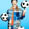  	Jason Sudeikis Ted Lasso Multicolor Quilted Check Jacket
