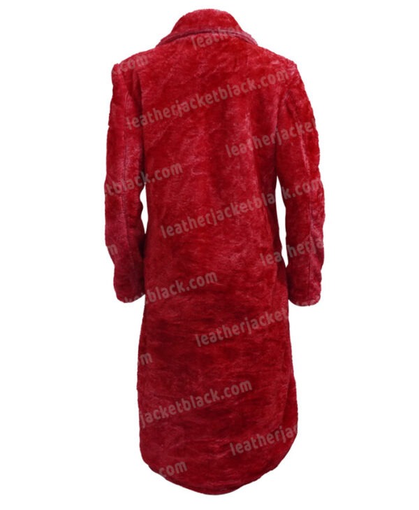 Juno Temple Ted Lasso Red Fur Coat Juno Temple Ted Lasso Red Fur Coat