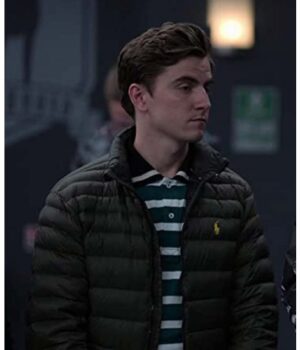  	Ted Lasso Colin Hughes Black Parachute Jacket