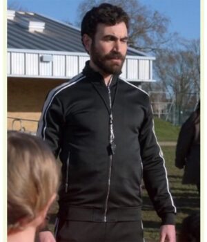  	Ted Lasso S02 Brett Goldstein Black Bomber Jacket
