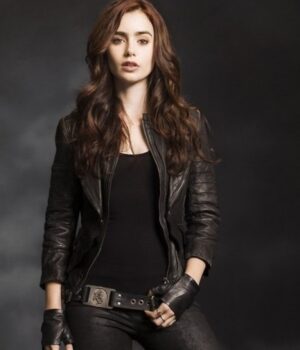  	Shadowhunters Clary Fray Black Leather Jacket
