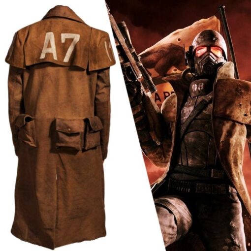 Fallout New Vegas Veteran Ranger Costume Leather Coat