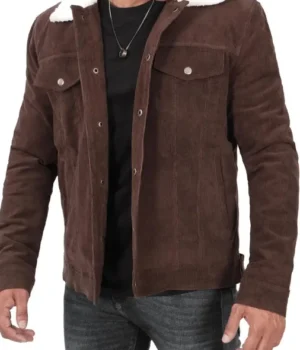 Yellowstone John Dutton Mens Corduroy Sherpa Trucker Jacket