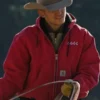  Yellowstone S04 Jimmy Hurdstrom Red Bomber Jacket