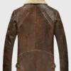  Jones B-3 Shearling Distressed Brown Leather Aviator Jacket