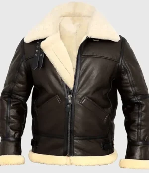  Roy B-3 Shearling Brown Leather Aviator Jacket