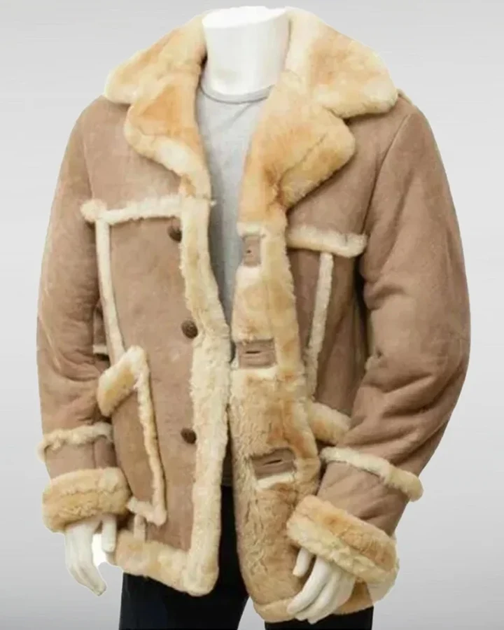 SF-0325 Heavy Shearling Beige Suede Jacket SF-0325 Heavy Shearling Beige Suede Jacket