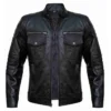  Black Men Stylish Cafe Racer Leather Jacket