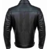  Black Men Stylish Cafe Racer Leather Jacket