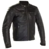  Black Mens Snap-Tab Cafe Racer Jacket
