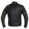  Black Mens Snap-Tab Cafe Racer Jacket