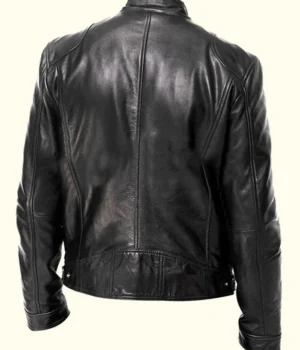  Black Motorcycle Leather Jacket For Men’s