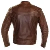  Brown Men’s Motorcycle Cafe Racer Leather Jacket