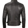  Men’s Dark Brown Cafe Racer Leather Jacket