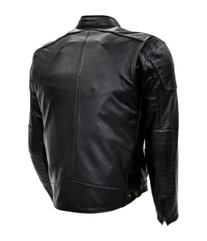  Men’s Black Street And Steel Leather Stylish Jacket