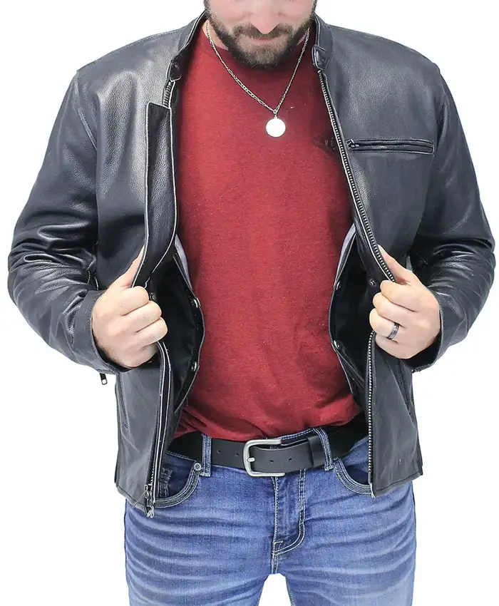 Vintage Black Motorcycle Leather Jacket For Mens Vintage Black Motorcycle Leather Jacket For Mens