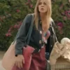  High Potential 2024 Kaitlin Olson Black Leather Jacket