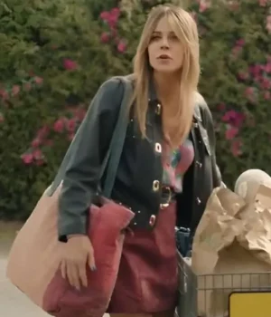  High Potential 2024 Kaitlin Olson Black Leather Jacket