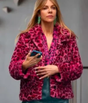  High Potential Kaitlin Olson Pink Leopard Print Jacket