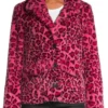  High Potential Kaitlin Olson Pink Leopard Print Jacket