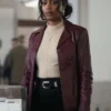  Javicia Leslie High Potential Leather Blazer
