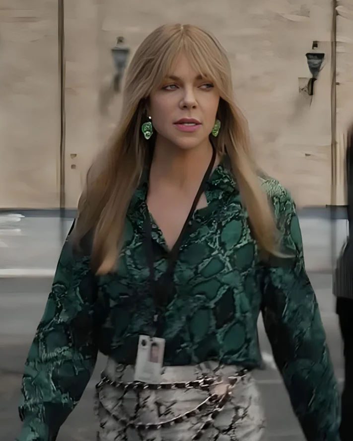 Kaitlin Olson High Potential Green Snake Shirt Kaitlin Olson High Potential Green Snake Shirt