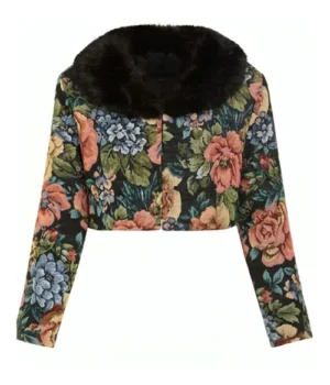  Kaitlin Olson High Potential S01 Jacquard Fur Coat