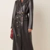 Dynasty S03 Ep16 Elizabeth Gillies Black Double Breasted Coat