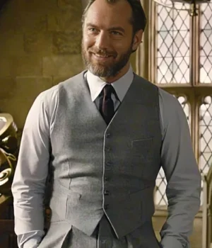  Jude Law Fantastic Beasts 2 Grey Wool Vest