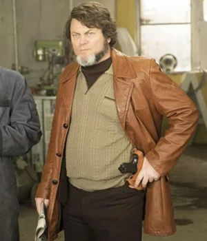  Nick Offerman Fargo Karl Weathers Brown Jacket