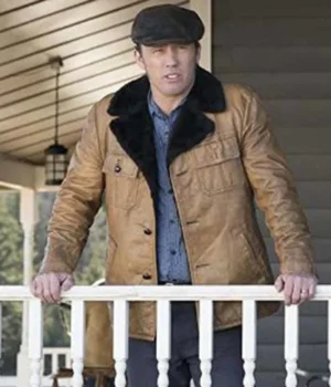  Jeffrey Fargo Dodd Gerhardt Black Fur Collar Leather Jacket