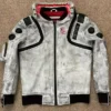  Cyberpunk 2077 Wax White Leather Jacket