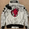  Cyberpunk 2077 Wax White Leather Jacket