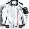  White Cyberpunk Techwear Bomber Jacket