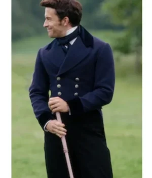  Bridgerton S02 Anthony Double Breasted Blue Tailcoat