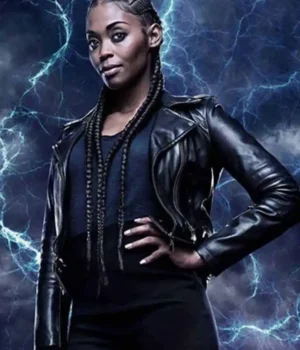  Nafessa Williams Black Lightning Leather Costume Jacket