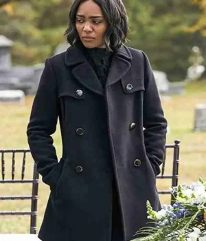  Black Lightning Jennifer Pierce Double Breasted Coat