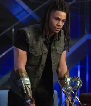  Khalil Payne Black Lightning Denim Vest