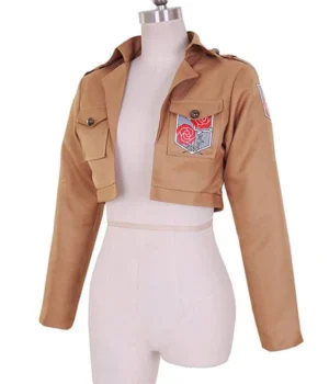  Attack on Titan Garrison Regiment Brown Cropped Jacket