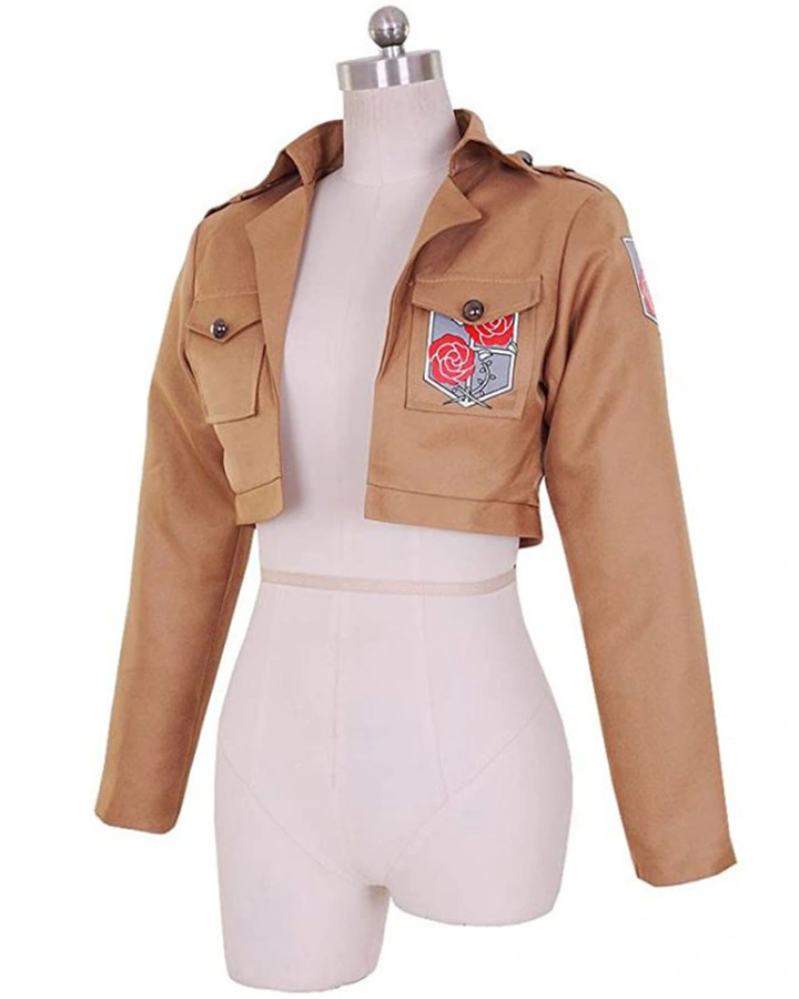 Attack on Titan Garrison Regiment Brown Cropped Jacket Attack on Titan Garrison Regiment Brown Cropped Jacket